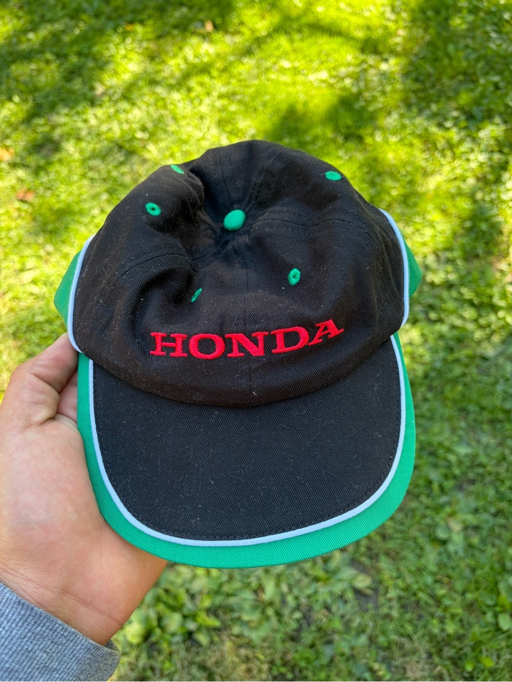 Kids Black & Green Baseball Cap